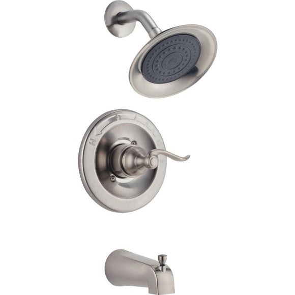 Delta Brushed Nickel Single-Handle Lever Tub & Shower Faucet