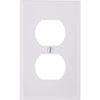 Leviton 1-Gang Smooth Plastic Outlet Wall Plate, White