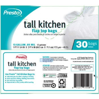 Reynolds Presto Products C033014S0001 11558 13g Kitchen Trash Bag