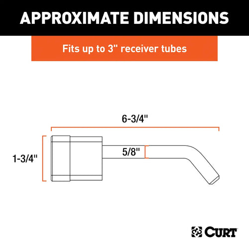 Curt 5/8 Hitch Lock (2, 2-1/2 or 3 Receiver, Deadbolt, Chrome)Print