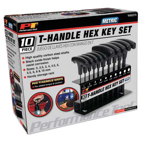 Performance Tool 10 pc. Metric T-Handle Hex Key