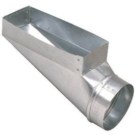 HVAC Register End Boot, Galvanized,  4 x 12 to 6-In.